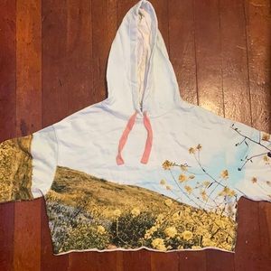 FRAME - Malibu, CA Cropped Hoodie Sweatshirt